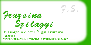 fruzsina szilagyi business card